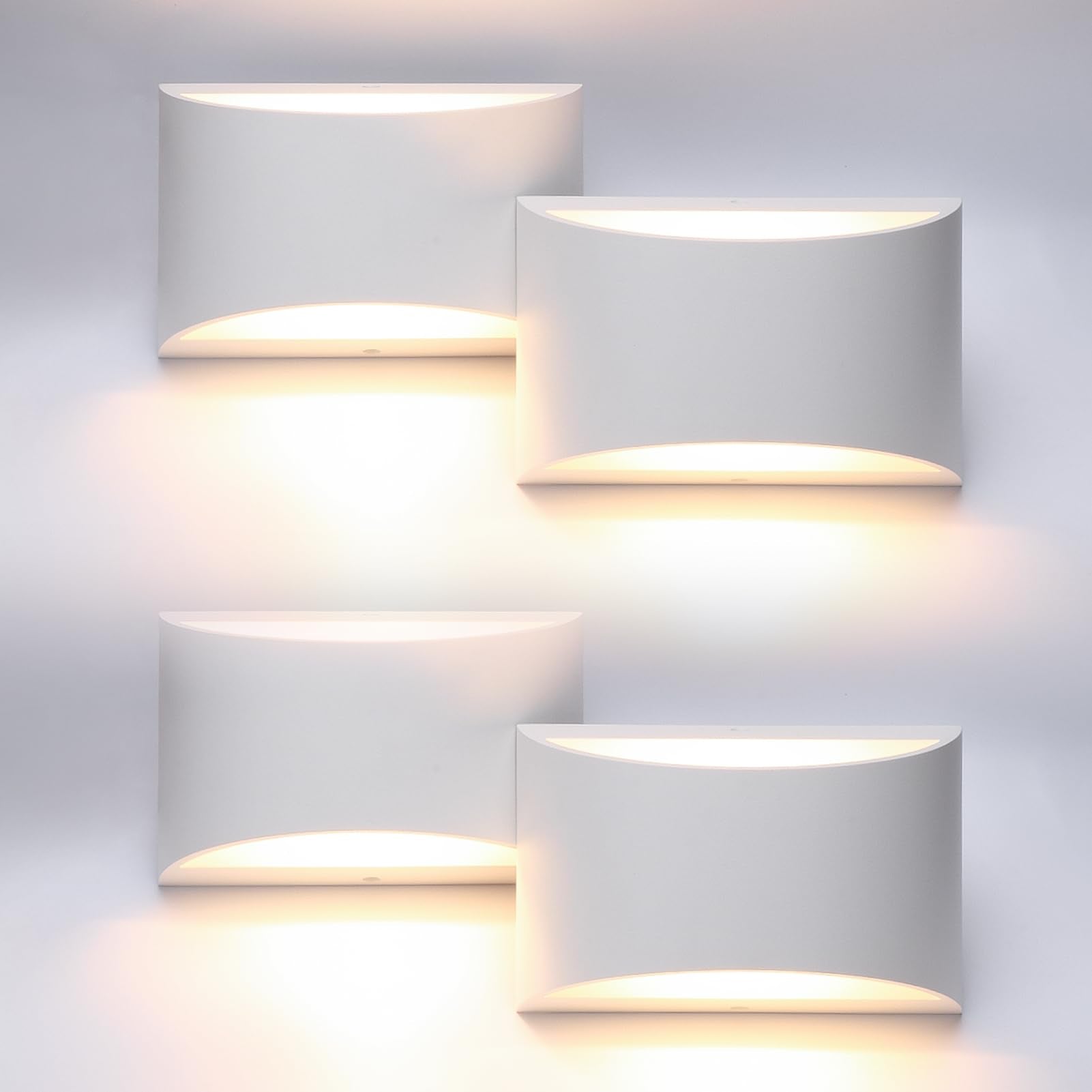 Aipsun Black Modern LED Wall Sconce Hardwired Indoor Wall Lights Set of 2 Up and Down Wall Mount Light for Living Room Bedroom Hallway Corridor Conservatory Warm White 3000K(with G9 Bulbs)