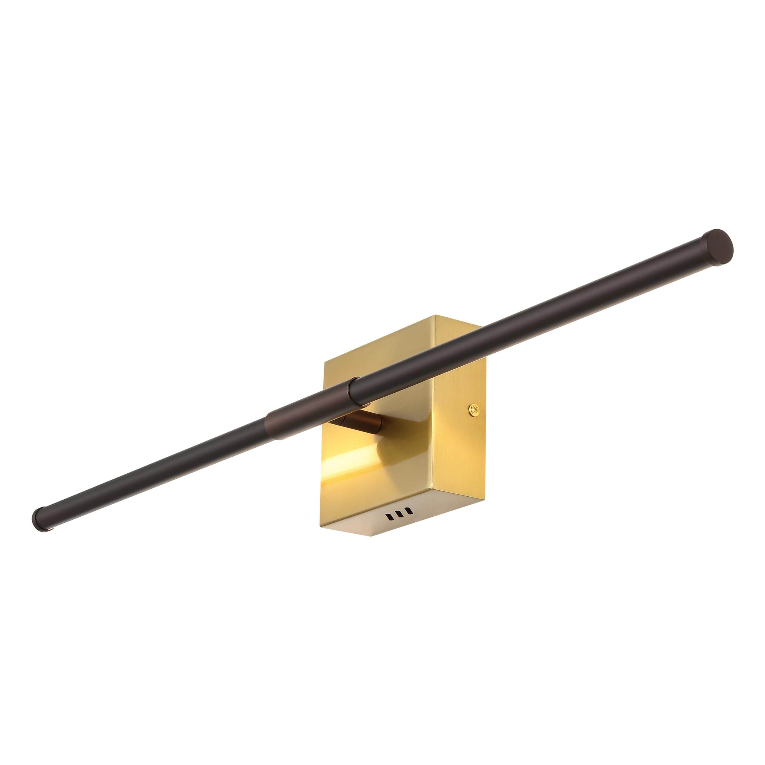 JONATHAN Y 28" Black Modern Dimmable Integrated LED Wall Sconce, Metal Vanity Light for Bathroom Mirror Bedroom Hallway, Sleek Hardwired Wall Lamp Fixture, 3000K (JYL7022C)