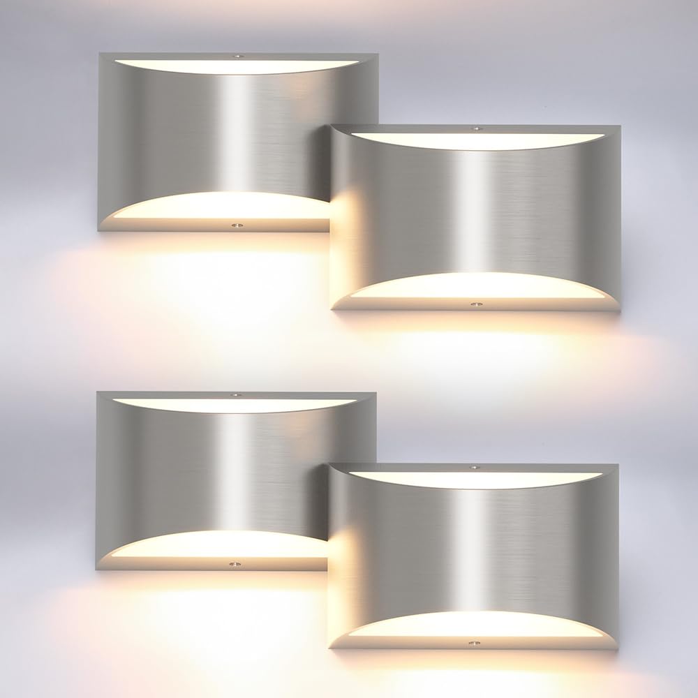 Aipsun Black Modern LED Wall Sconce Hardwired Indoor Wall Lights Set of 2 Up and Down Wall Mount Light for Living Room Bedroom Hallway Corridor Conservatory Warm White 3000K(with G9 Bulbs)