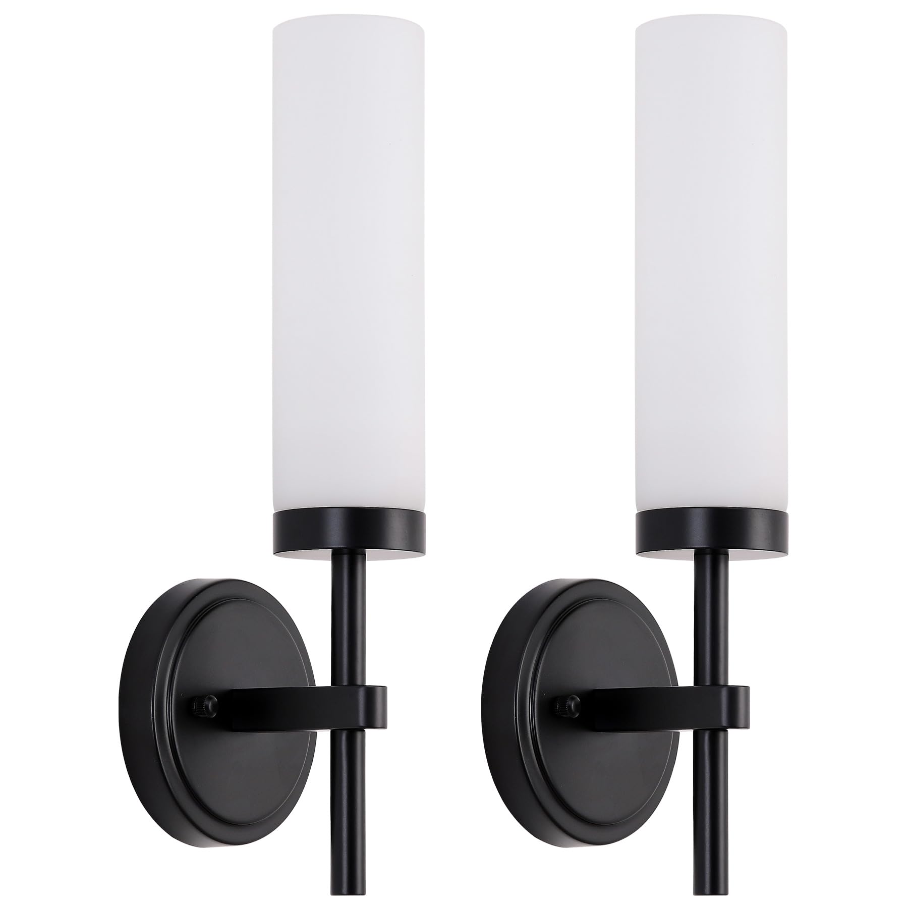 Hardwired Wall Sconces Set of Two, Bathroom Vanity Sconces Wall Lighting with Clear Glass Shade, Black and Gold Modern Farmhouse Wall Mount Lights for Mirror Bedroom Living Room Hallway Entryway