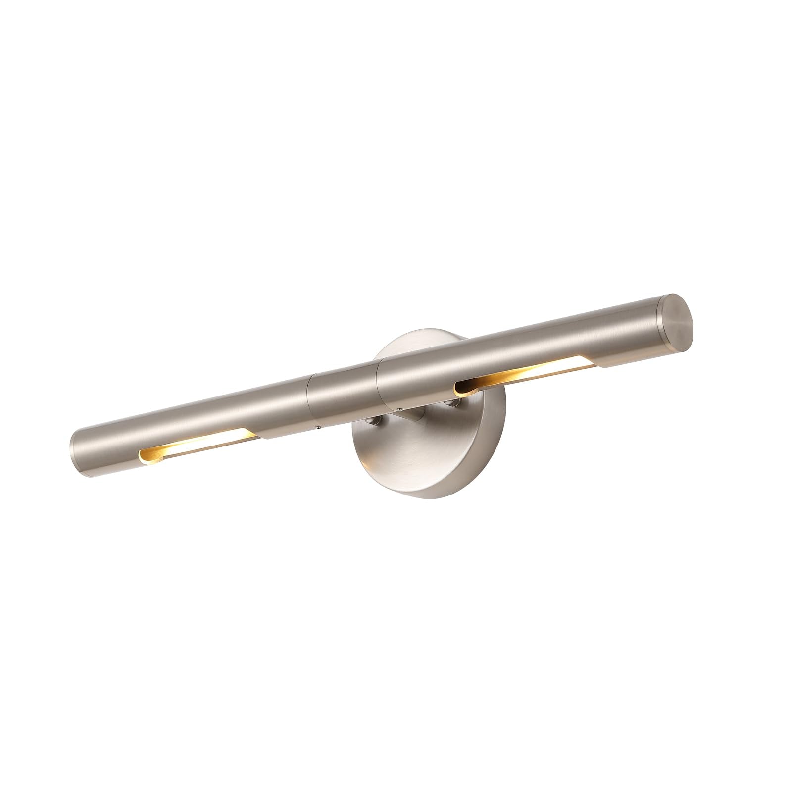 Modern Picture Light 19 inches Brushed Brass Gold Black Wall Sconce with Knurled Texture Cylinder Metal Shades Rotatable 360°Indoor Wall Lighting Fixture for Bathroom Vanity Lights Bedroom