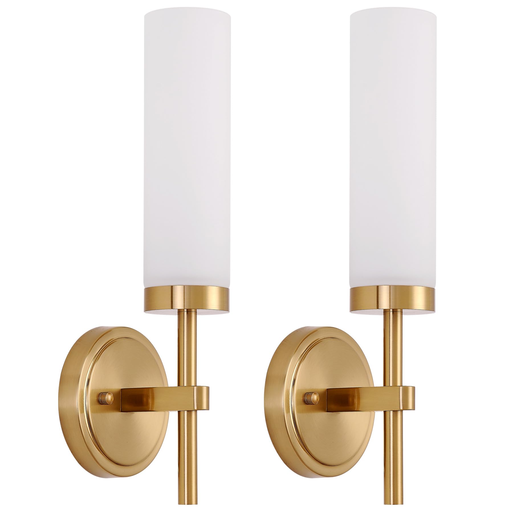 Hardwired Wall Sconces Set of Two, Bathroom Vanity Sconces Wall Lighting with Clear Glass Shade, Black and Gold Modern Farmhouse Wall Mount Lights for Mirror Bedroom Living Room Hallway Entryway