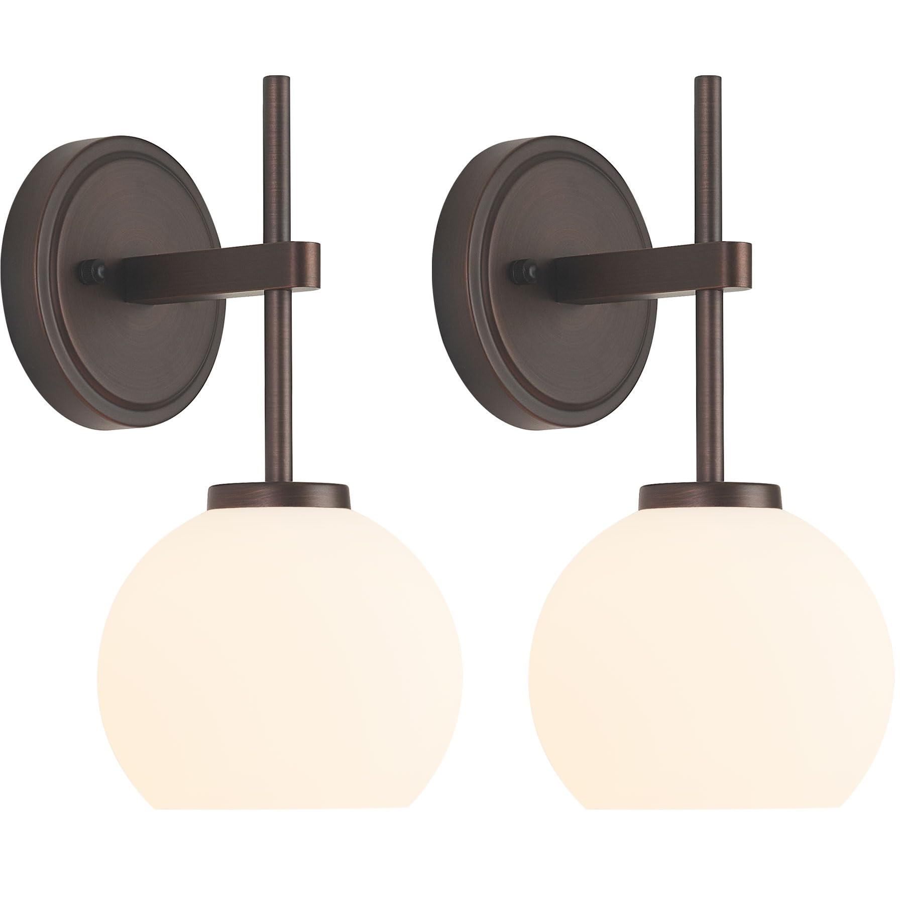 Hardwired Wall Sconces Set of Two, Bathroom Vanity Sconces Wall Lighting with Clear Glass Shade, Black and Gold Modern Farmhouse Wall Mount Lights for Mirror Bedroom Living Room Hallway Entryway