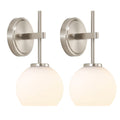 Hardwired Wall Sconces Set of Two, Bathroom Vanity Sconces Wall Lighting with Clear Glass Shade, Black and Gold Modern Farmhouse Wall Mount Lights for Mirror Bedroom Living Room Hallway Entryway