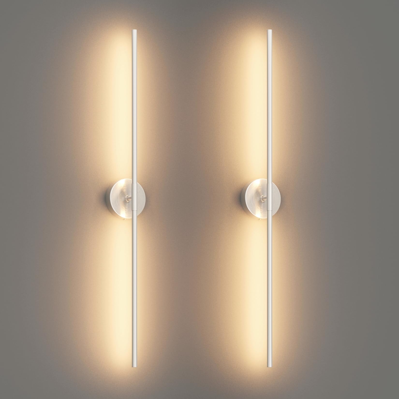 28In Black Wall Sconce Set of Two Hardwired 3000K LED Modern Wall Light Fixture 360° Rotatable for Living Room Hallway Bedroom(2 Pack)