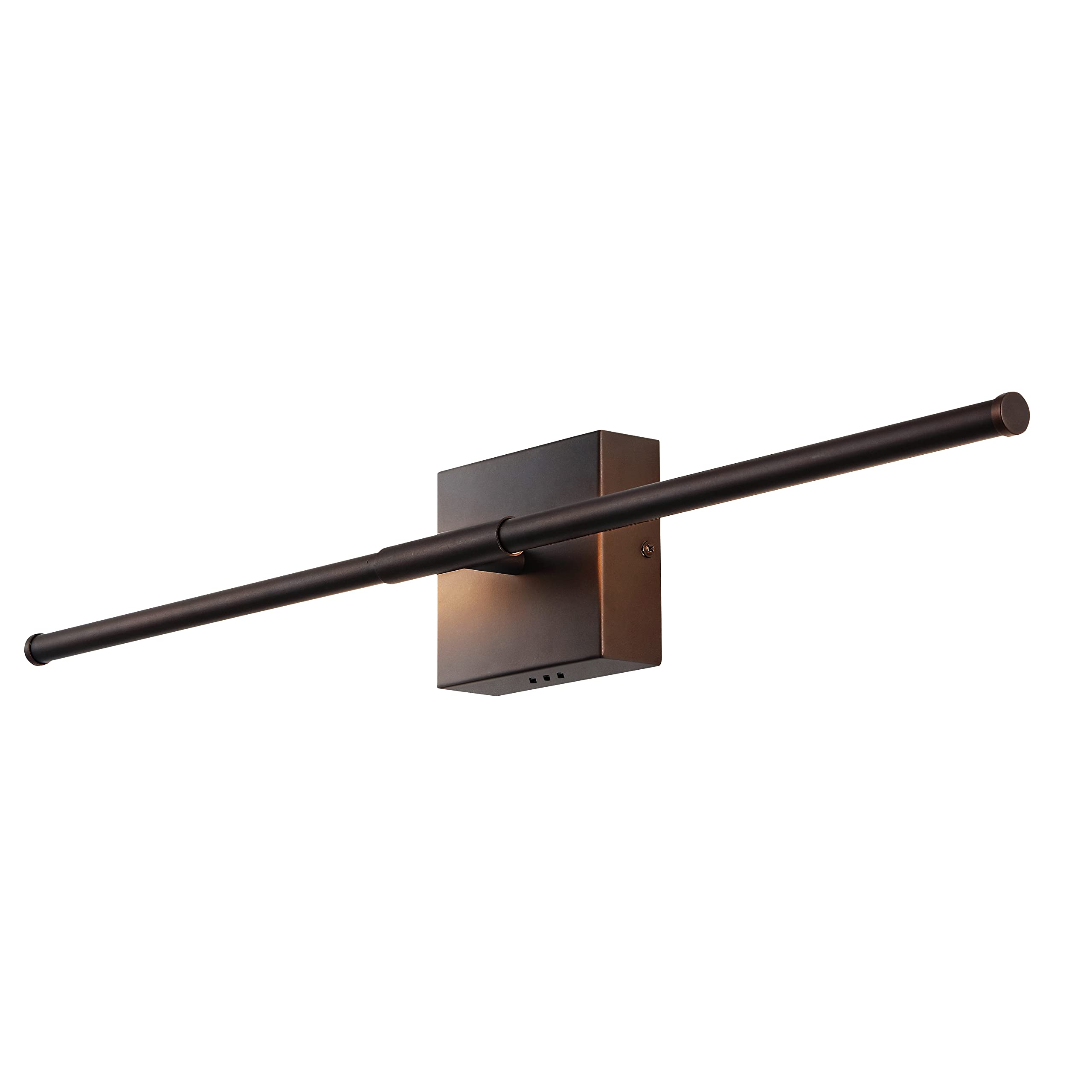 JONATHAN Y 28" Black Modern Dimmable Integrated LED Wall Sconce, Metal Vanity Light for Bathroom Mirror Bedroom Hallway, Sleek Hardwired Wall Lamp Fixture, 3000K (JYL7022C)